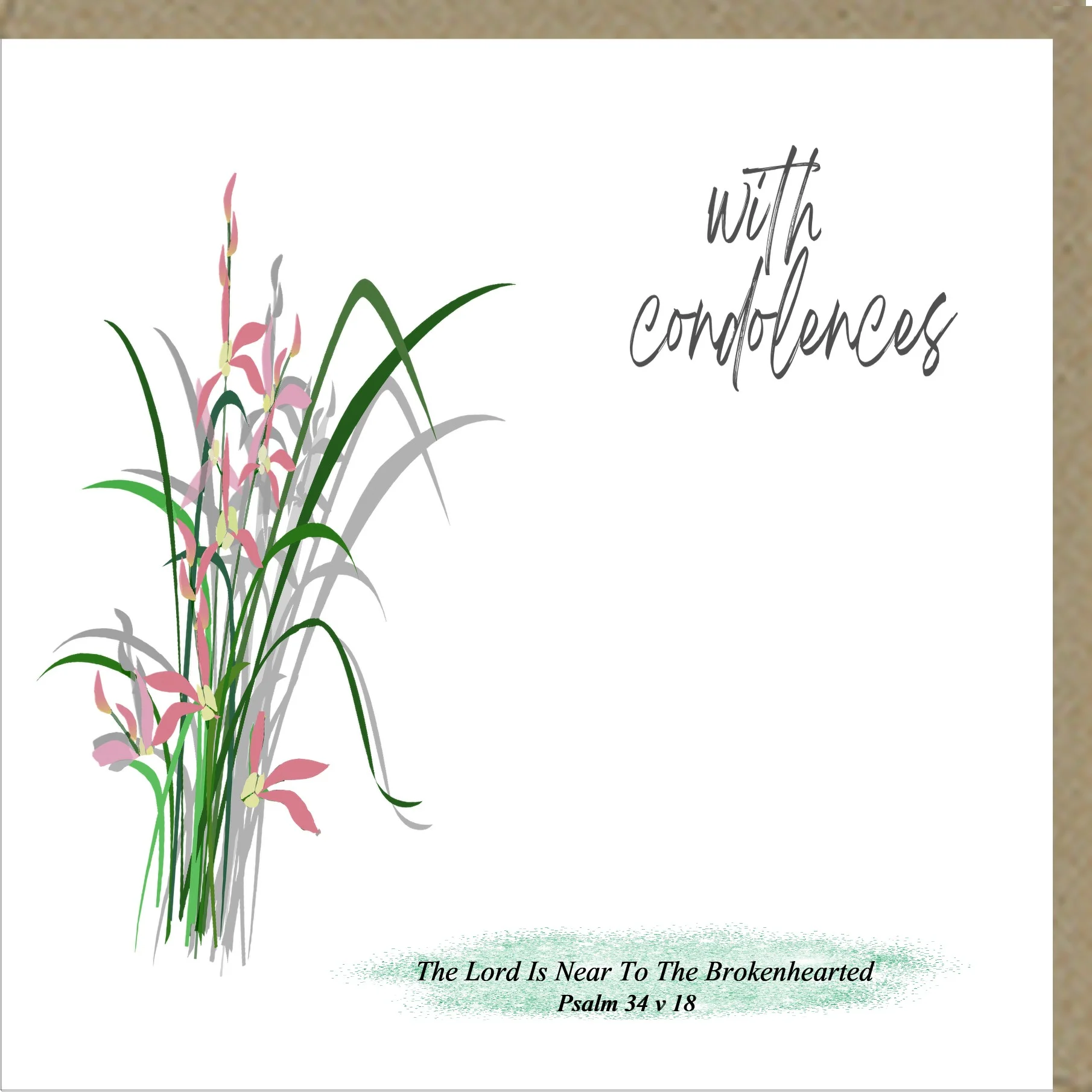With Condolences Greetings Card