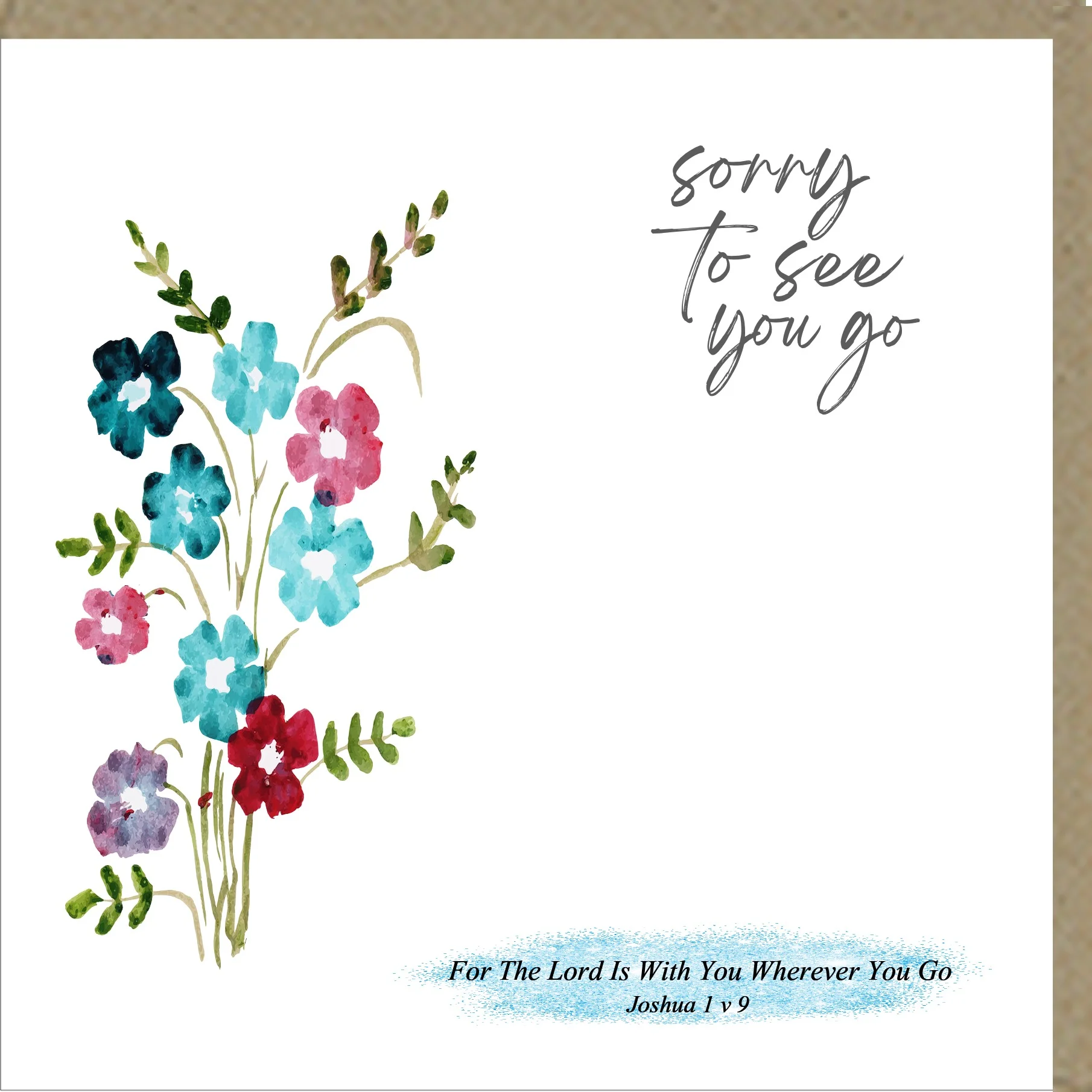 Sorry To See You Go Greetings Card