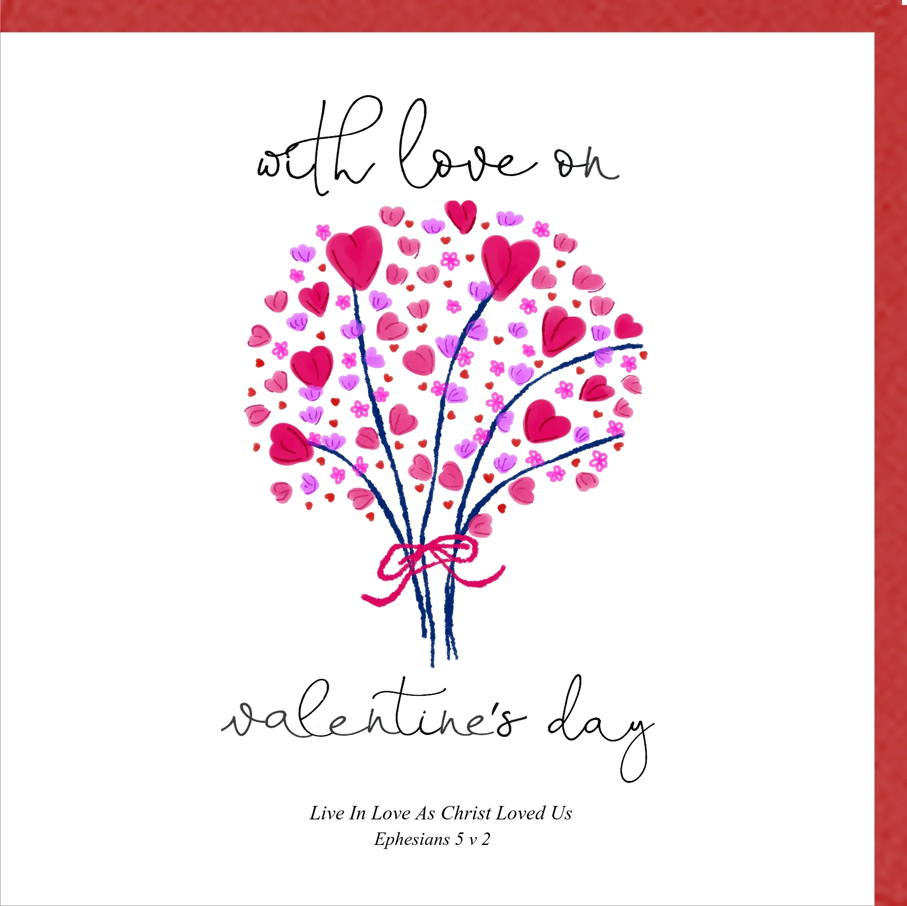 With Love On Valentine's Day Greetings Cards