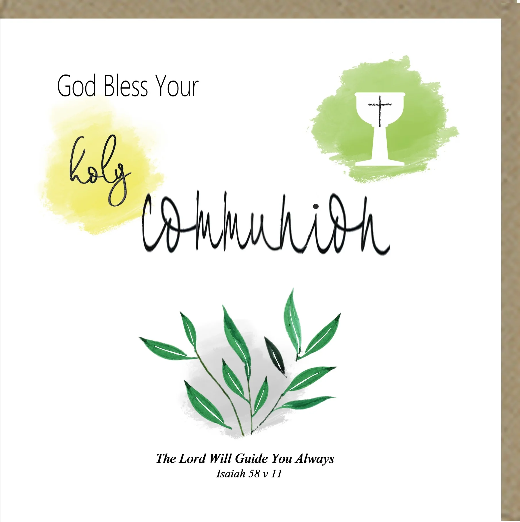 God Bless Your Holy Communion Greetings Card