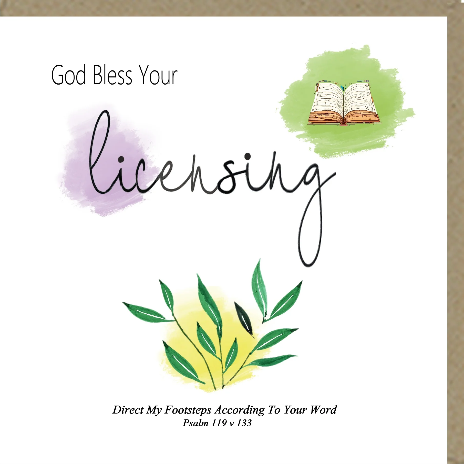 God Bless Your Licensing Greetings Card