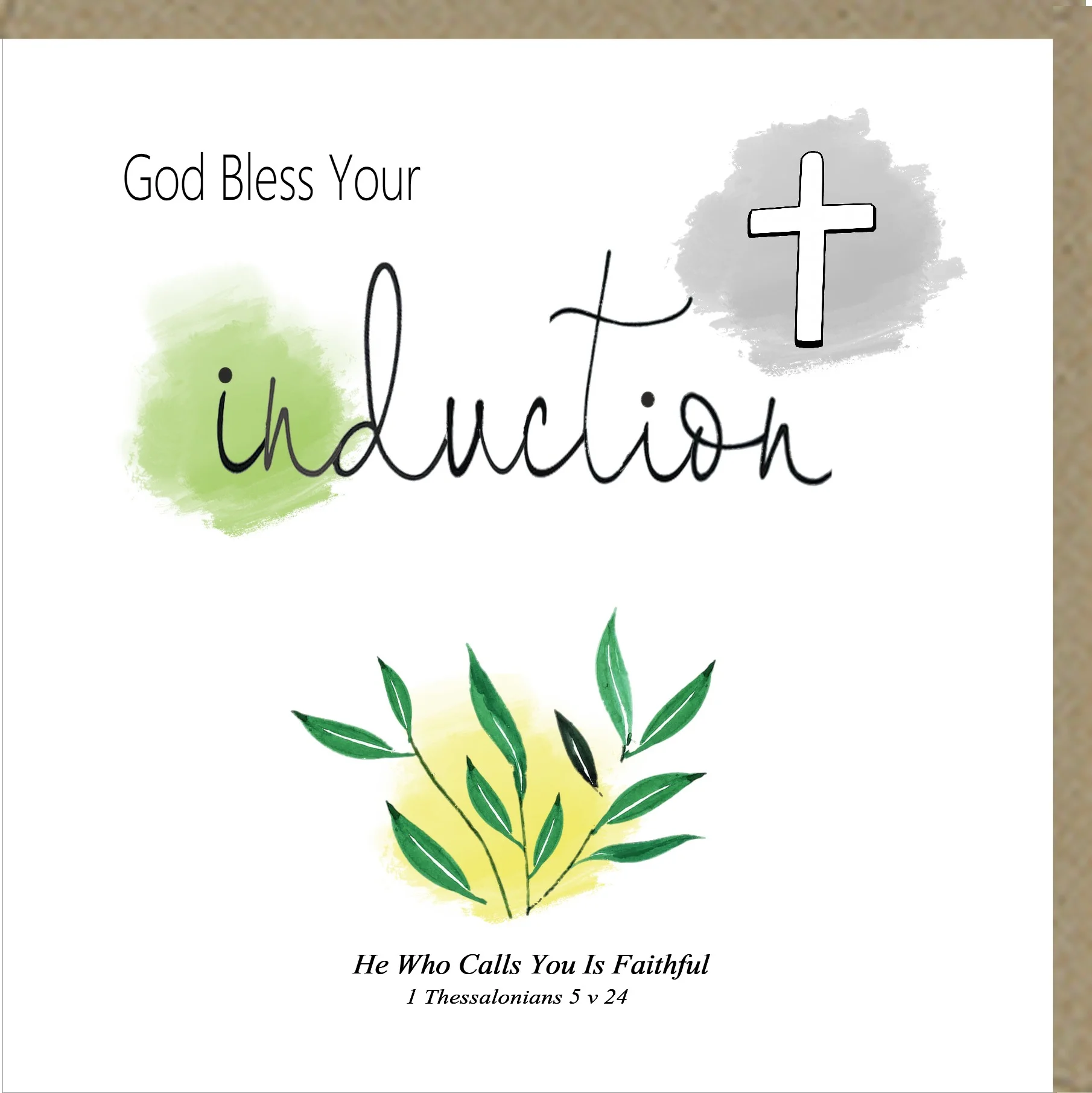 God Bless Your Induction Greetings Card