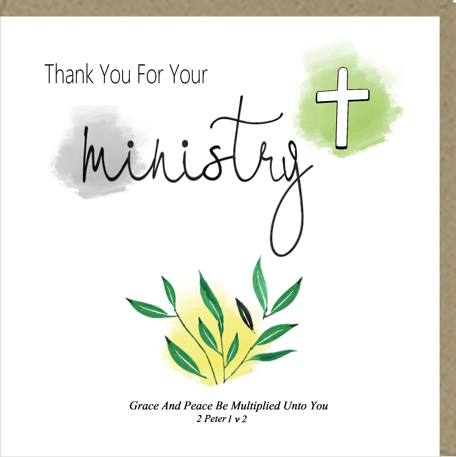 Thank You For Your Ministry Greetings Card