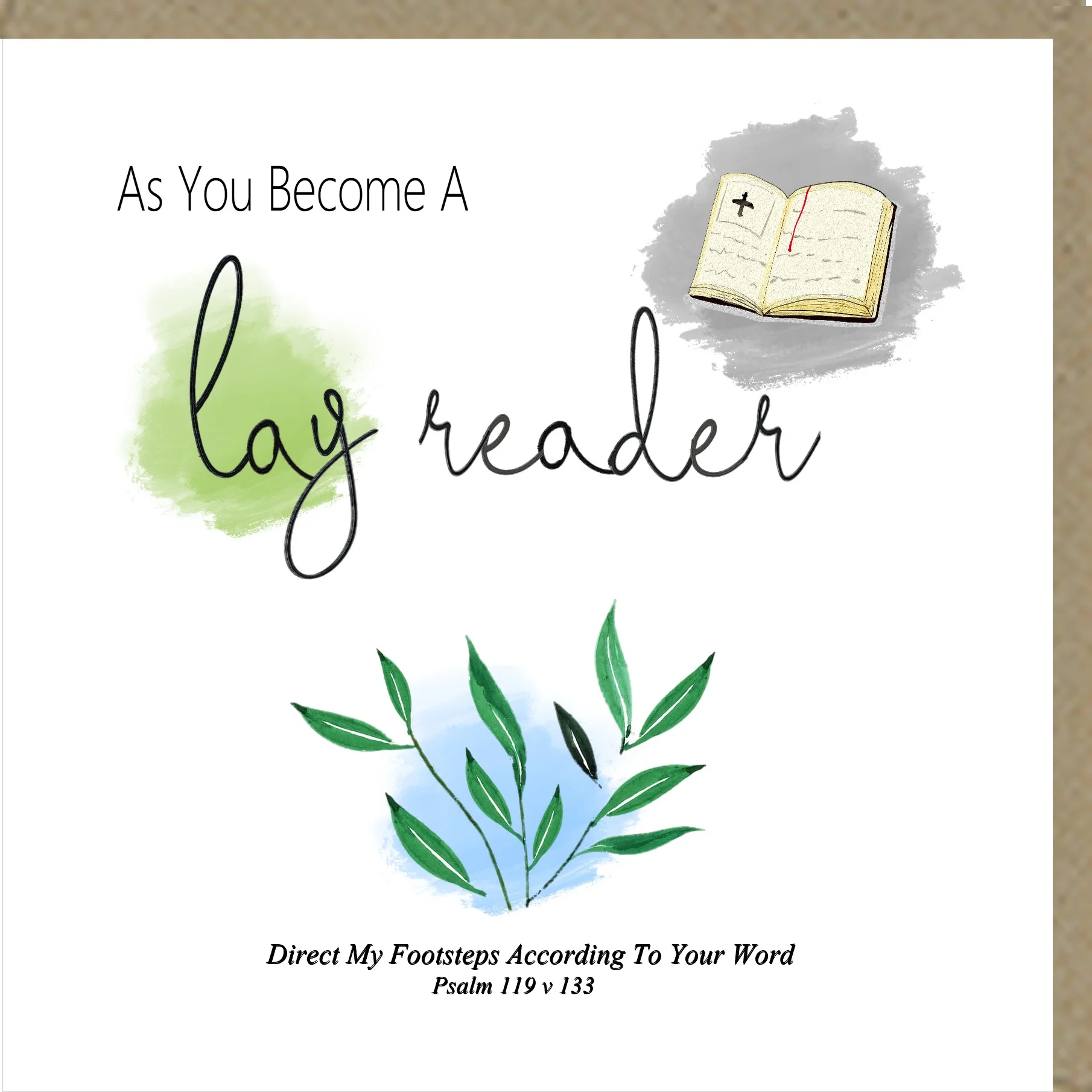 As You Become A Lay Reader Greetings Card