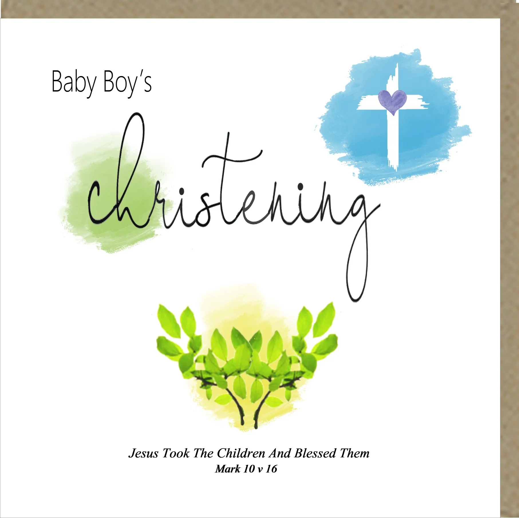 Baby Girl's Christening Greetings Card