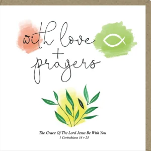 With Love & Prayers Greetings Card