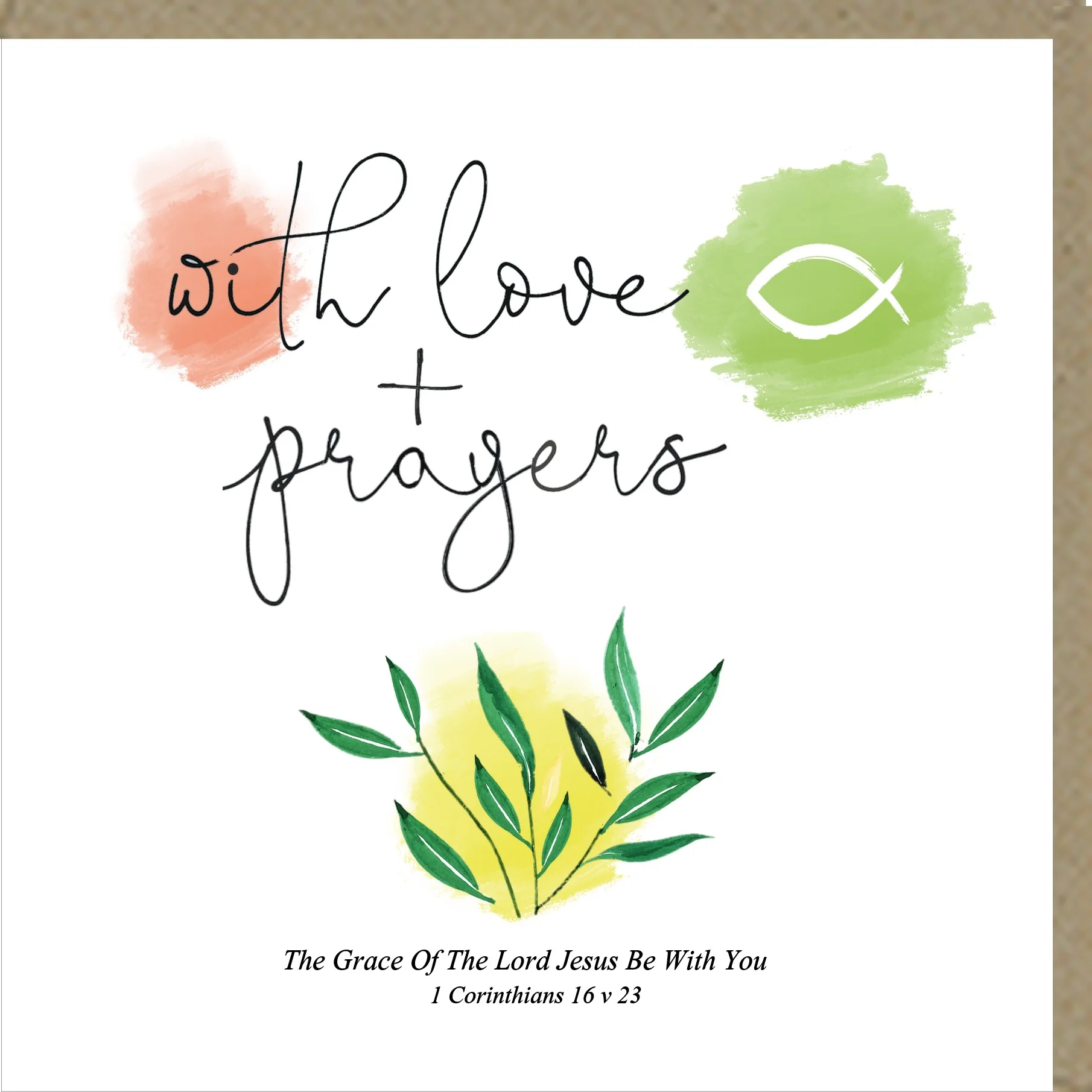 With Love & Prayers Greetings Card
