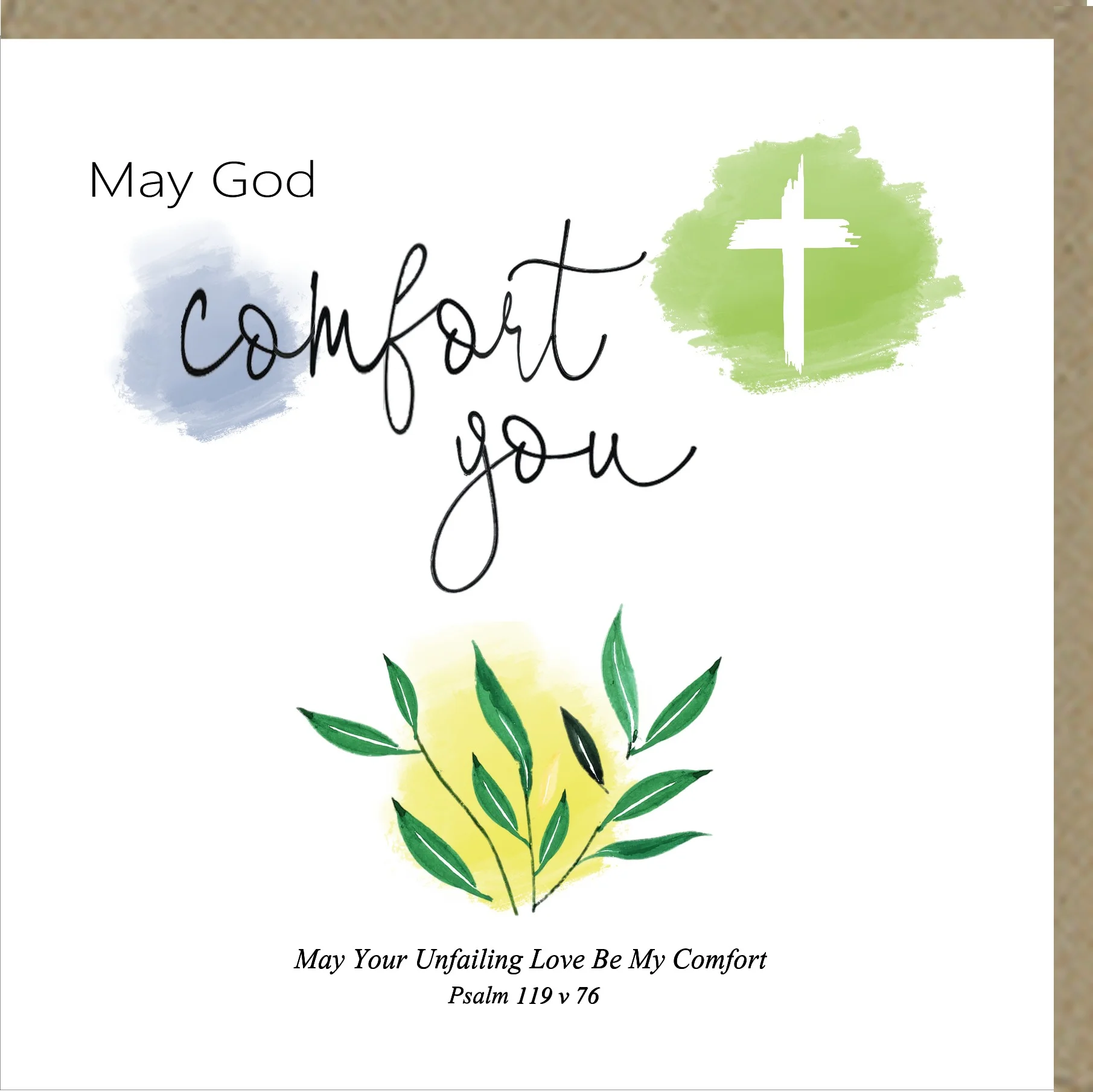 May God Comfort You Greetings Card