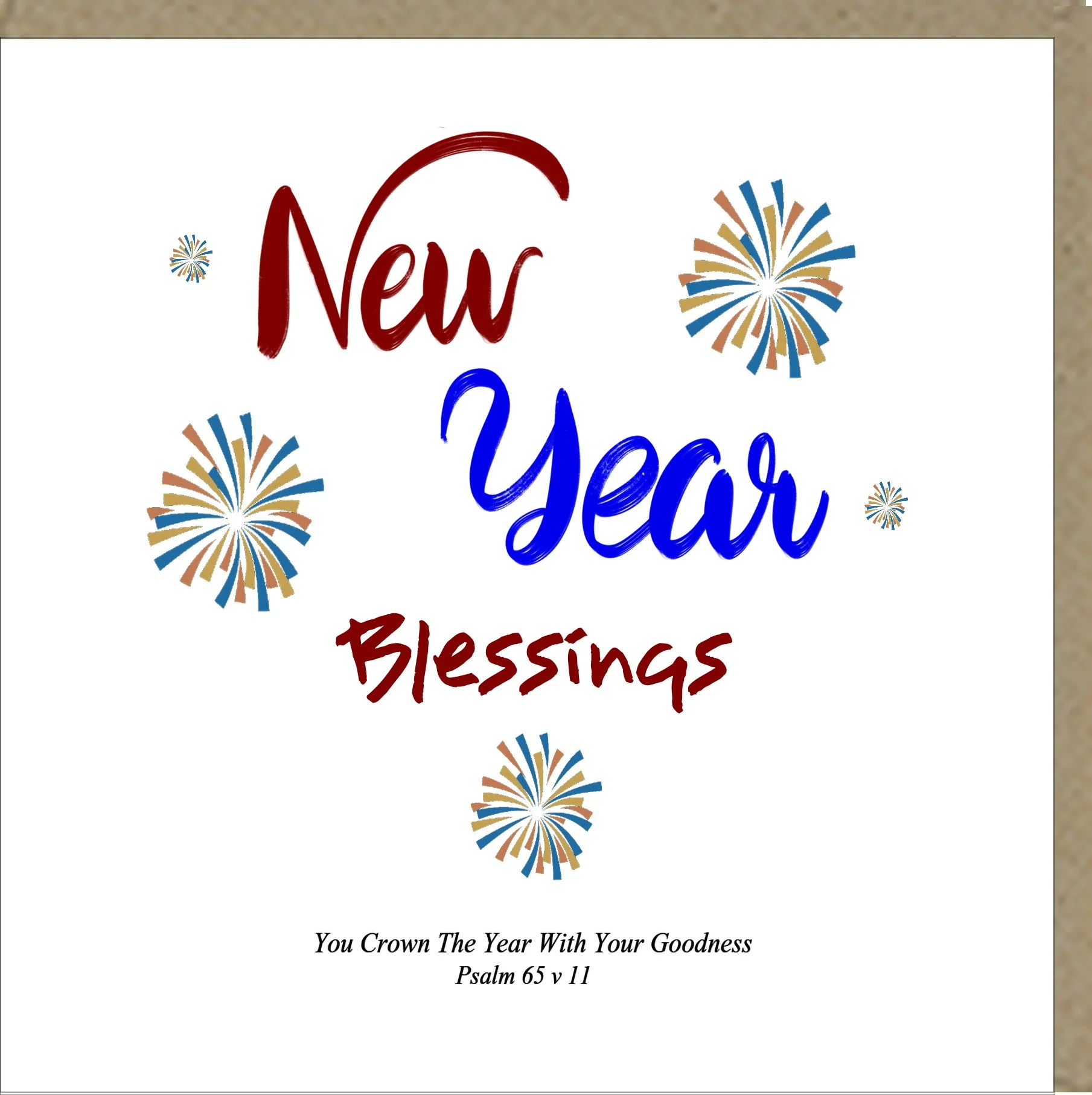 New Years Blessings Greetings Card