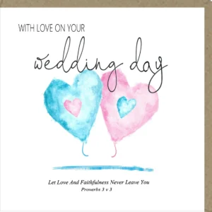 With Love On Your Wedding Day - Greetings Card