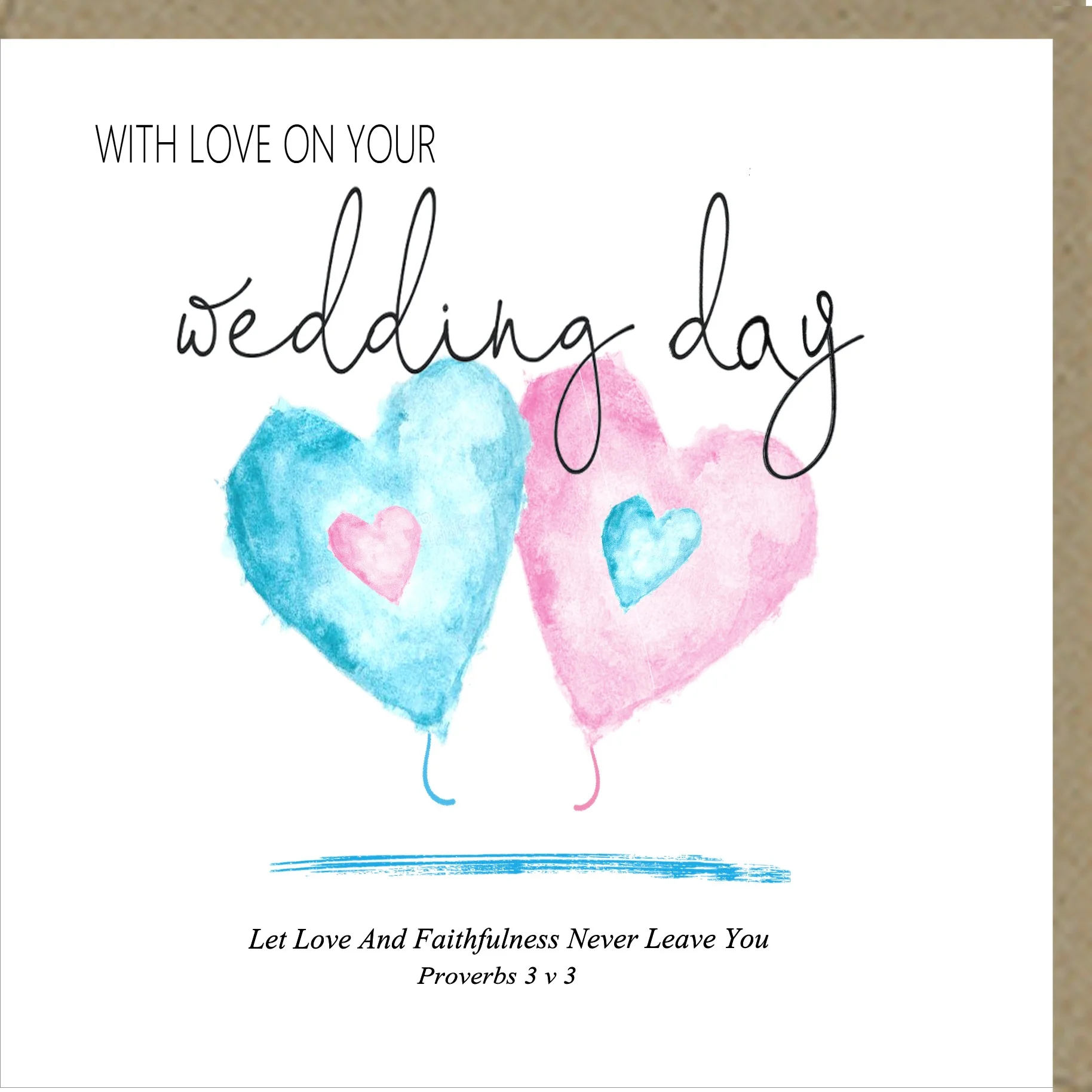 With Love On Your Wedding Day - Greetings Card