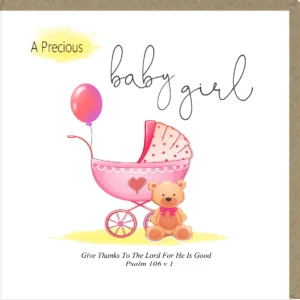 A Precious Baby Girl - Greetings Card