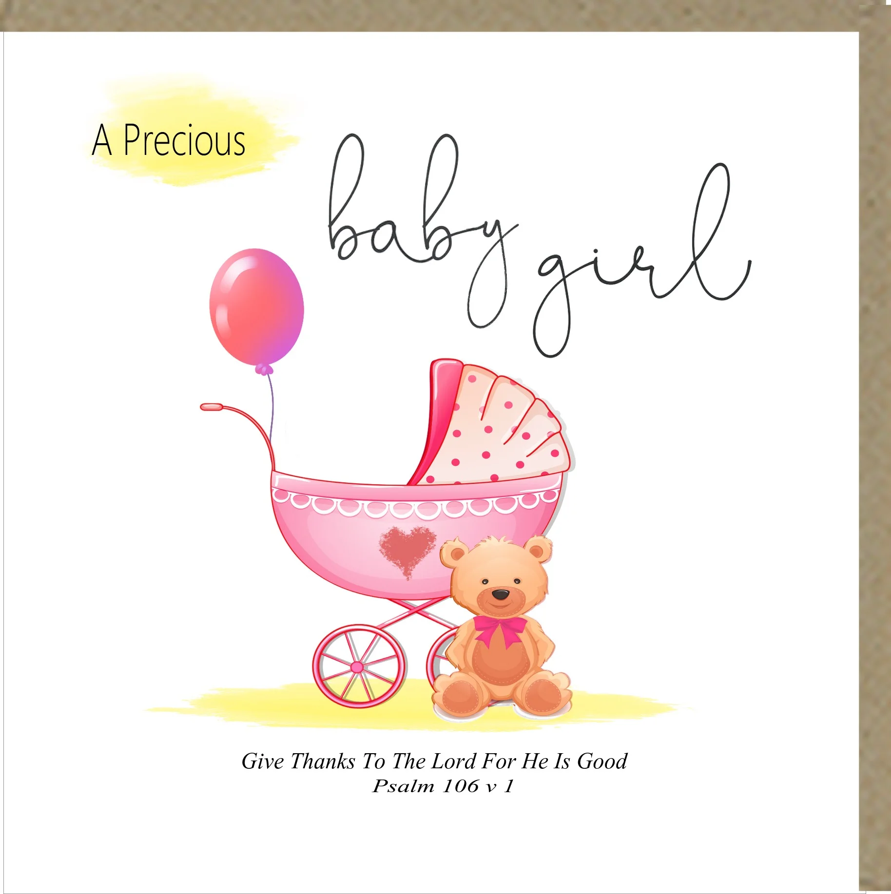 A Precious Baby Girl - Greetings Card