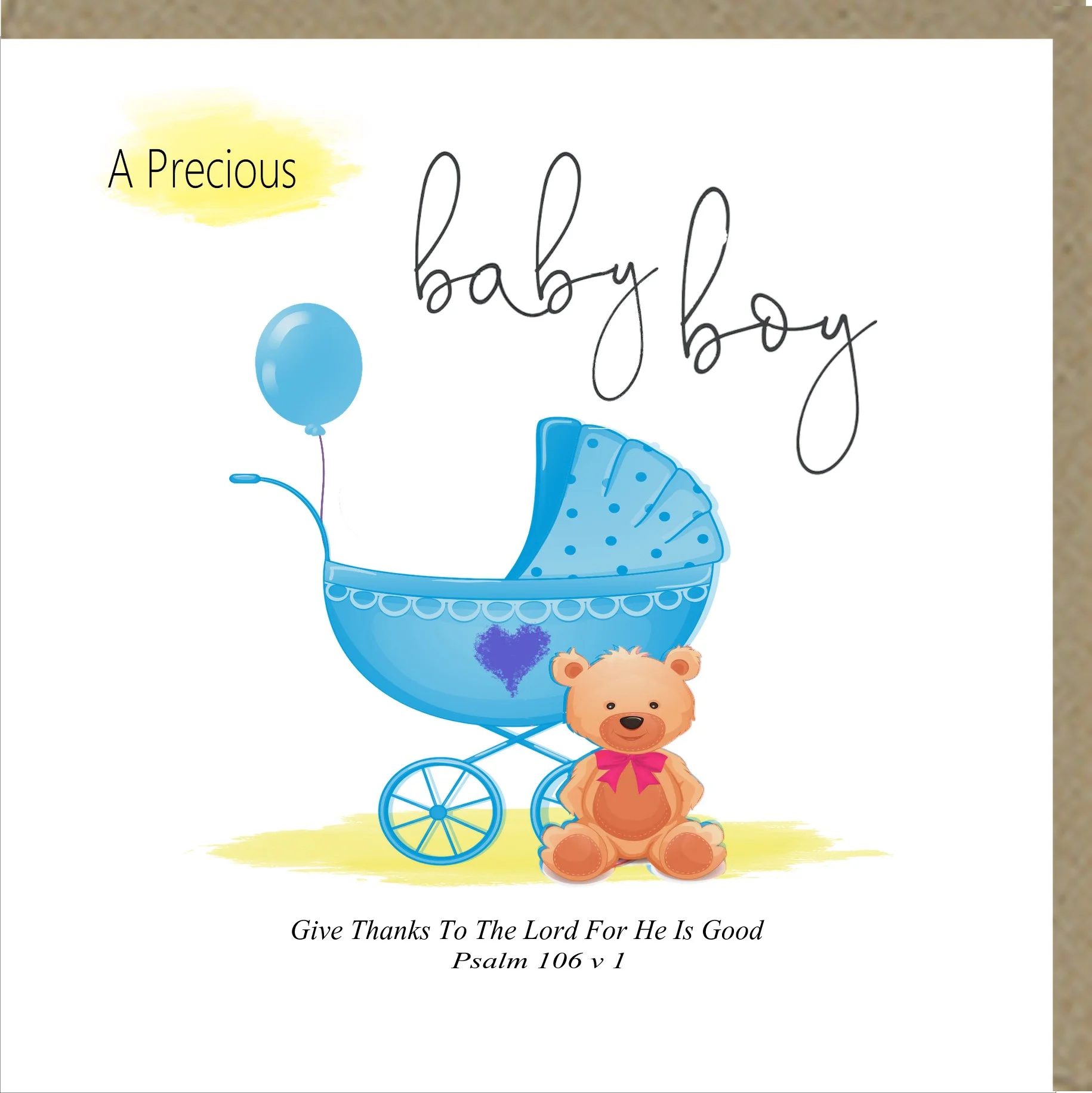 A Precious Baby Boy - Greetings Card
