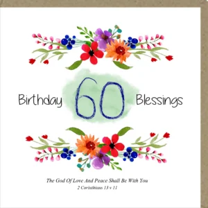 Birthday Blessings 60 - Greetings Card