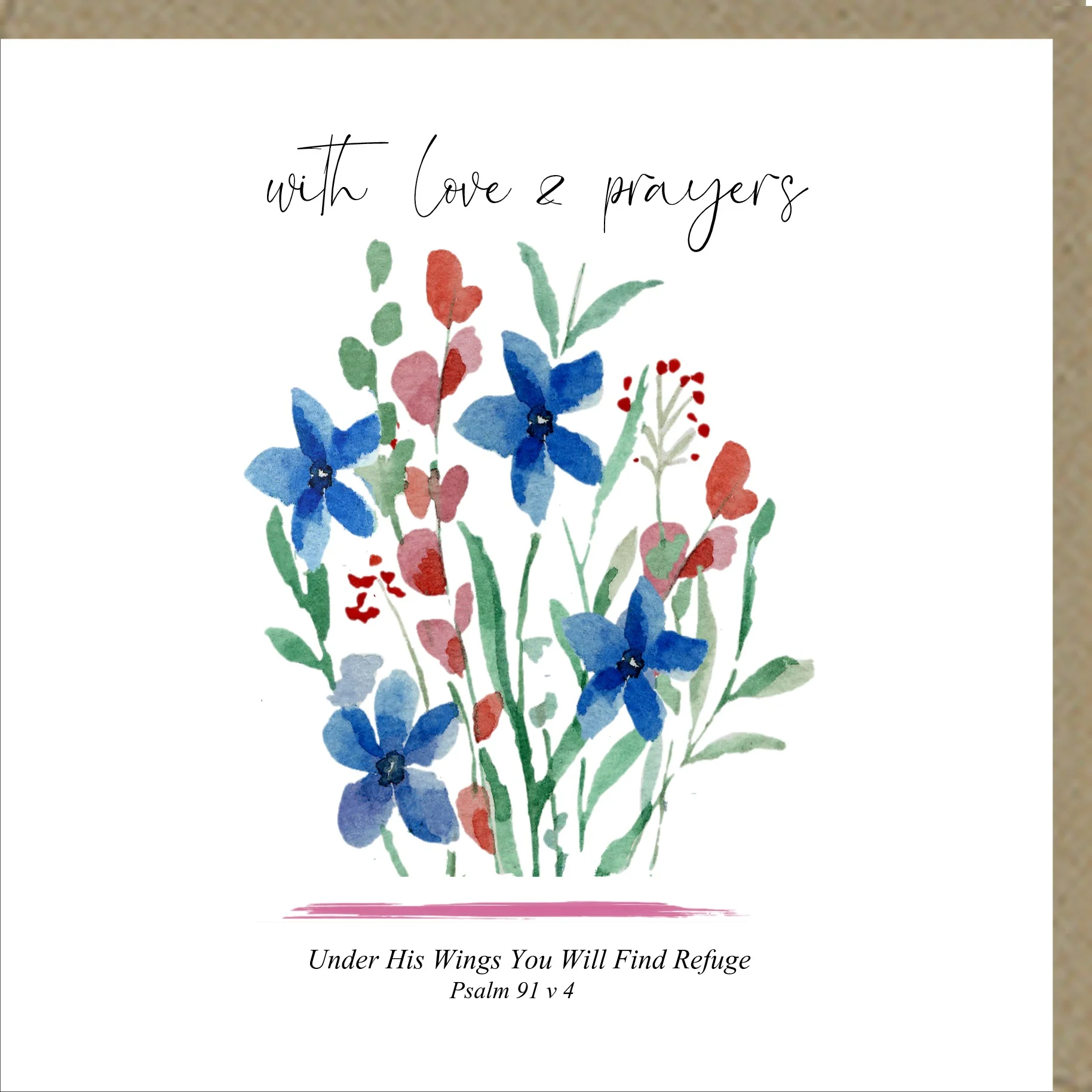 With Love & Prayers Greetings Card