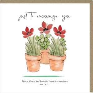 A large-format Potty Mouse greeting card featuring an uplifting design from our collection of encouragement and scripture cards, left blank inside for a personal message.