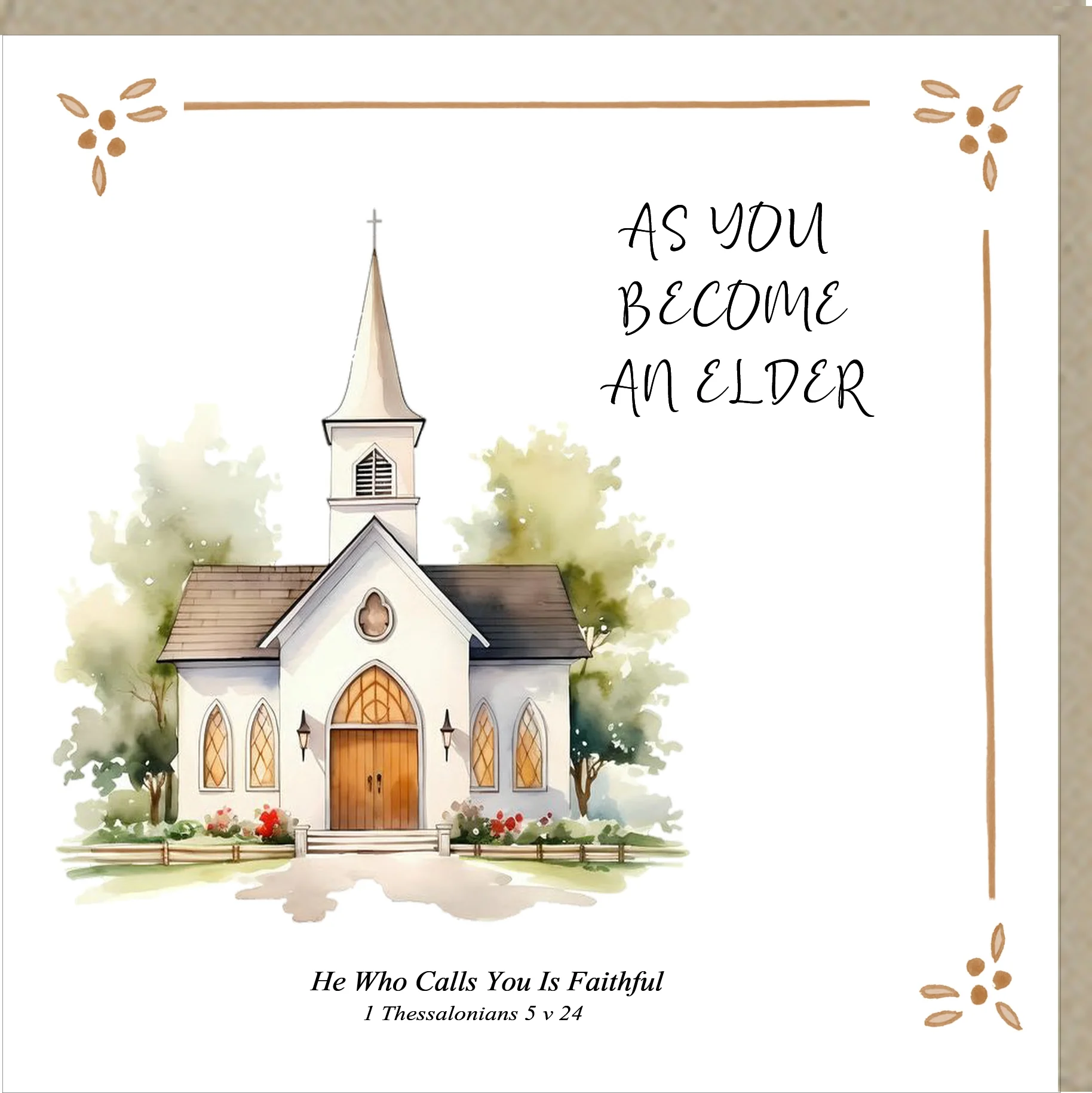 As You Become An Elder  - Greetings Card