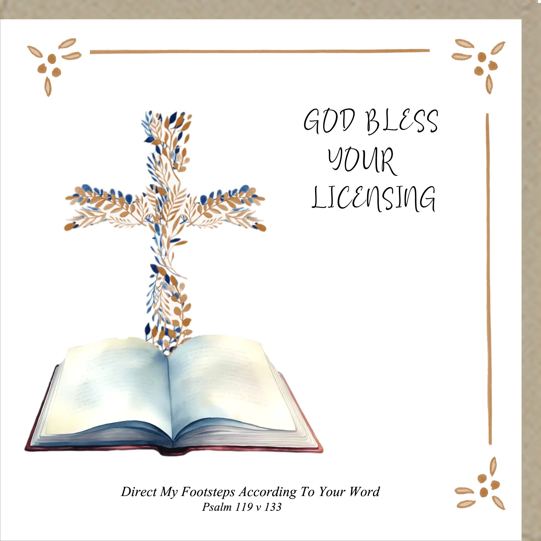 God Bless Your Licensing  - Greetings Card