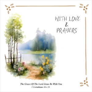 With Love & Prayers  - Greetings Card