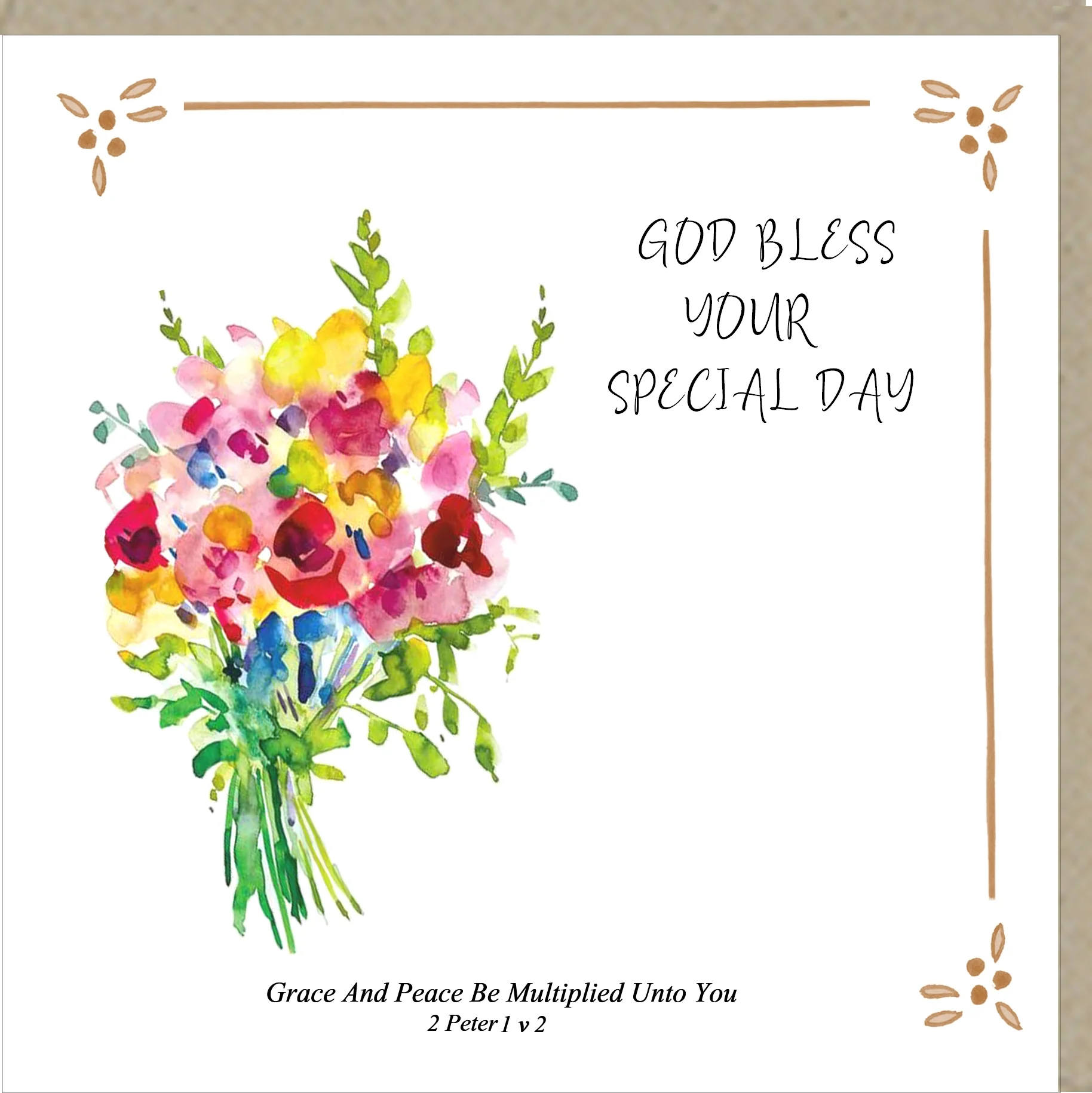 God Bless Your Special Day  - Greetings Card