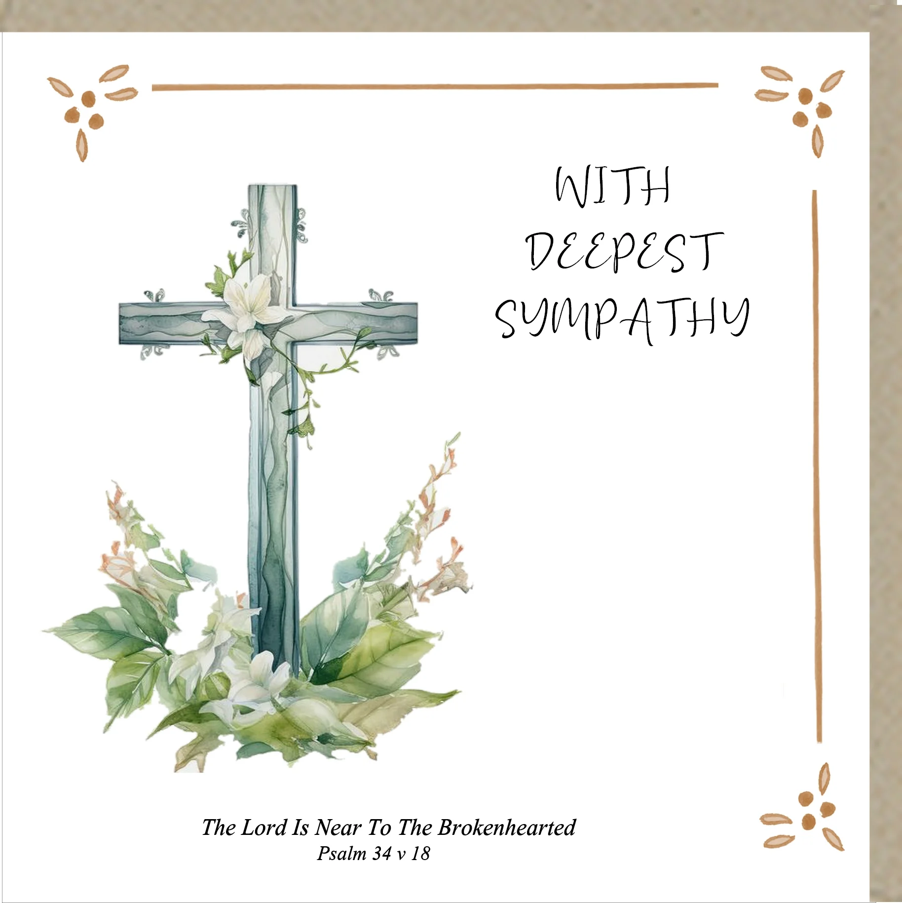 With Deepest Sympathy  - Greetings Card