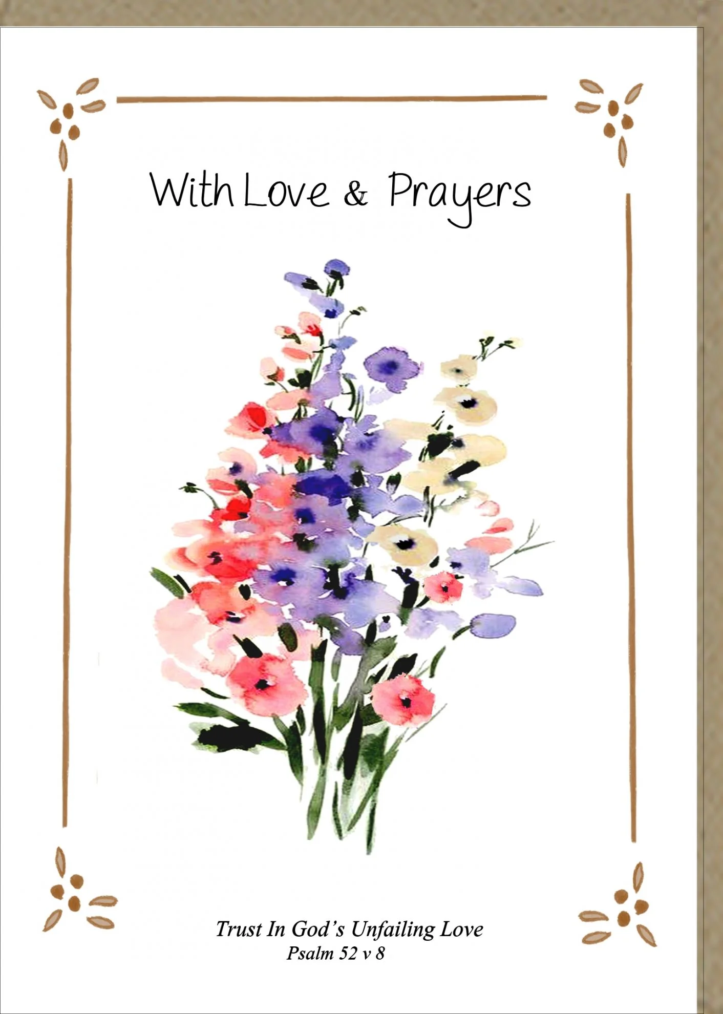 With Love & Prayers  - Greetings Card