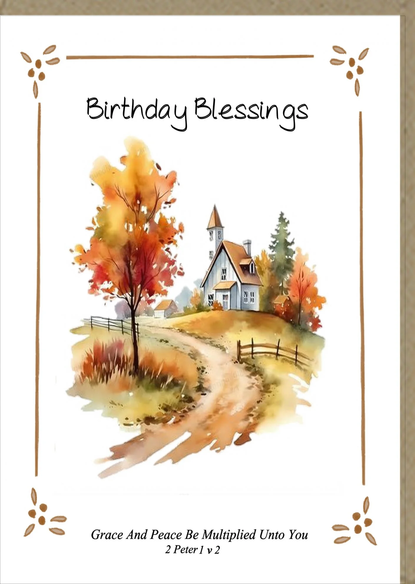 Birthday Blessings  - Greetings Card