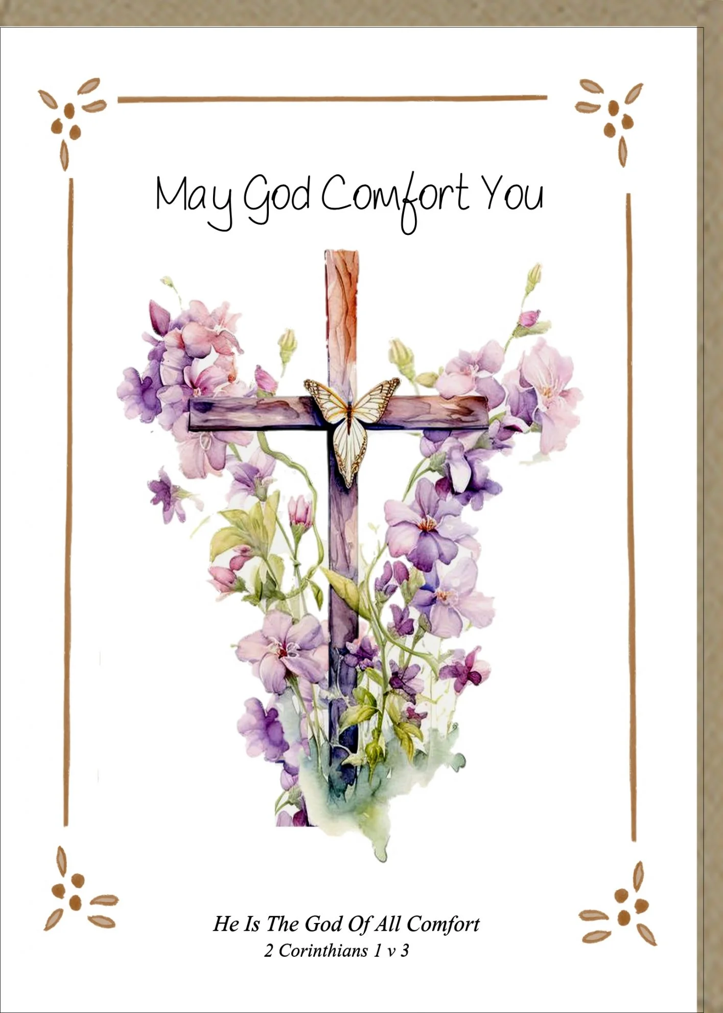My God Comfort You  - Greetings Card