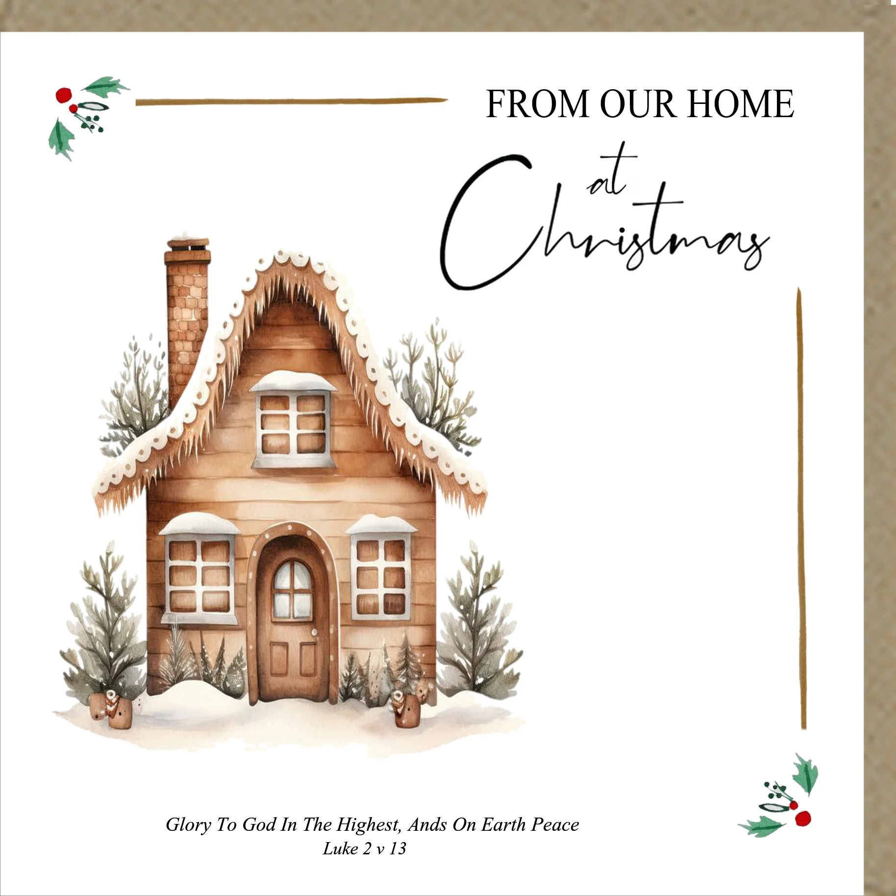 From Our Home at Christmas Greetings Card