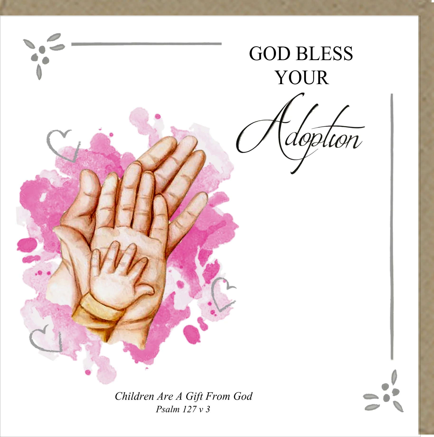 Adoption Blessings (Girl) Greetings Card