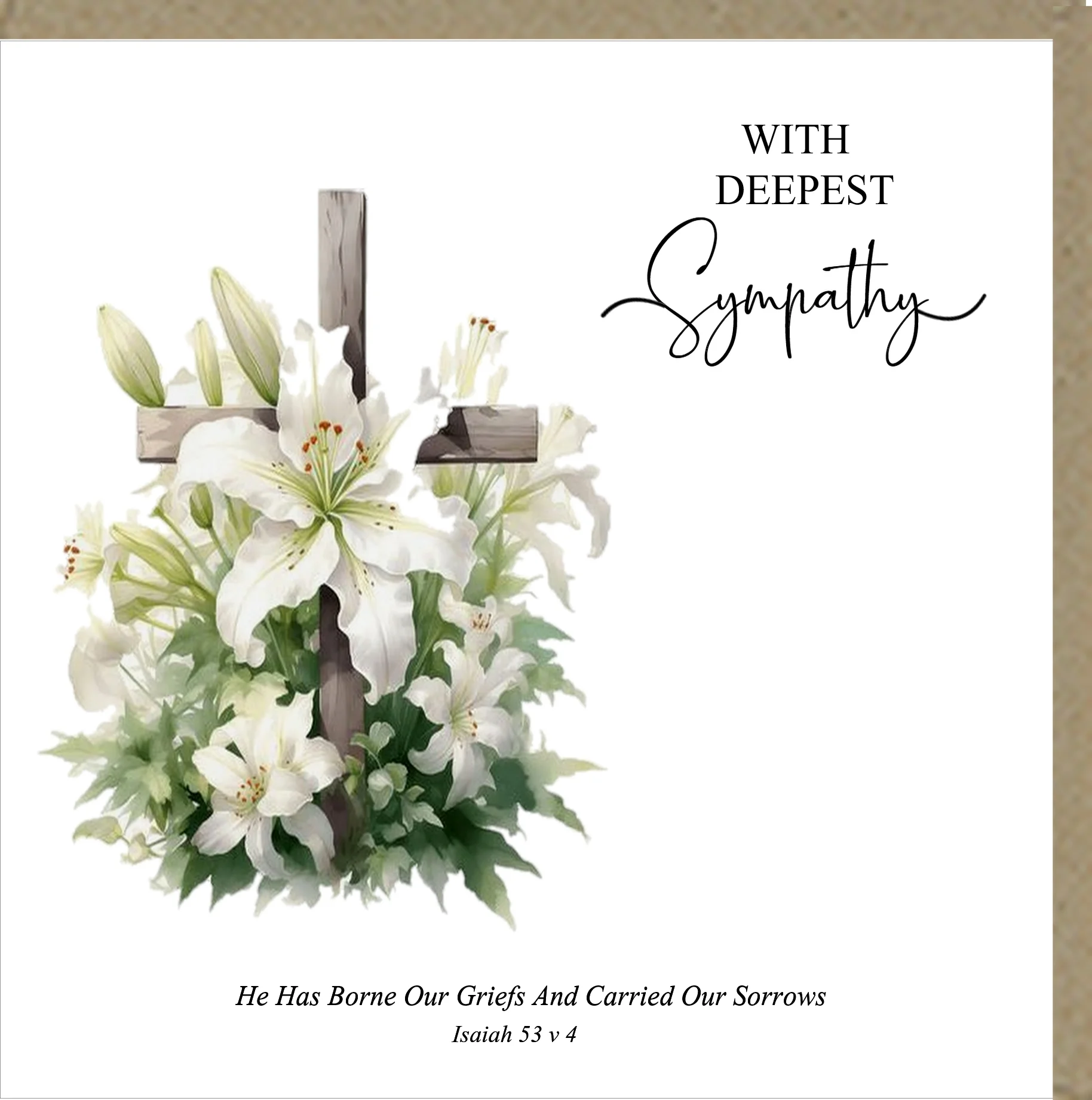 With Deepest Sympathy Greetings Card