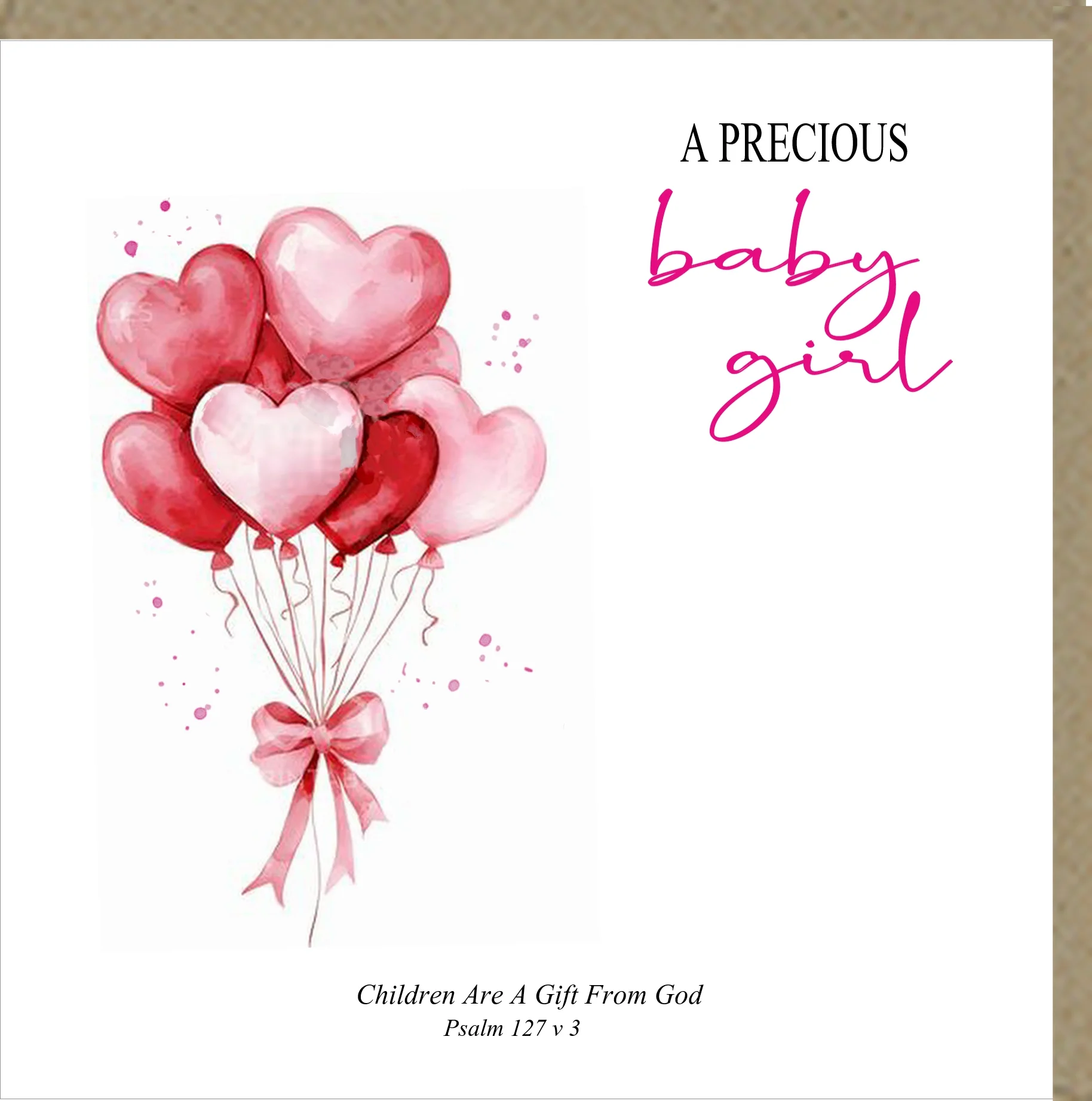 A Precious Baby Girl Greetings Card