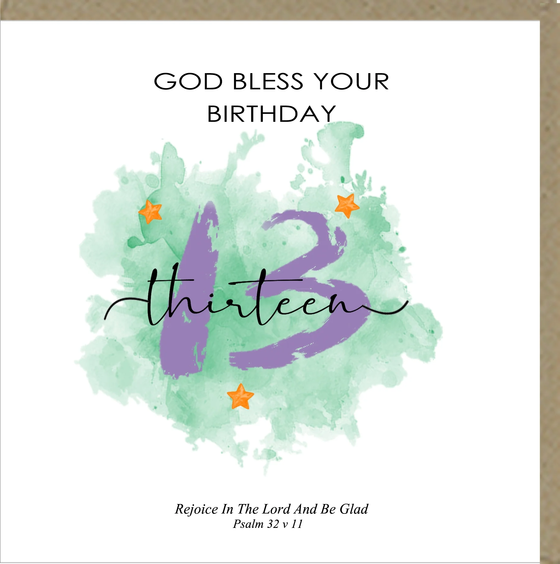 God Bless Your 13th Birthday Greetings Card