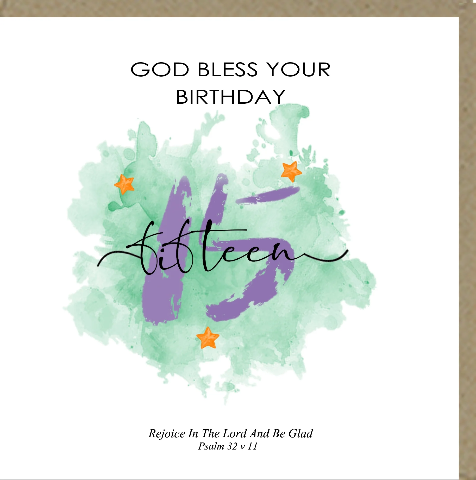 God Bless Your 15th Birthday Greetings Card