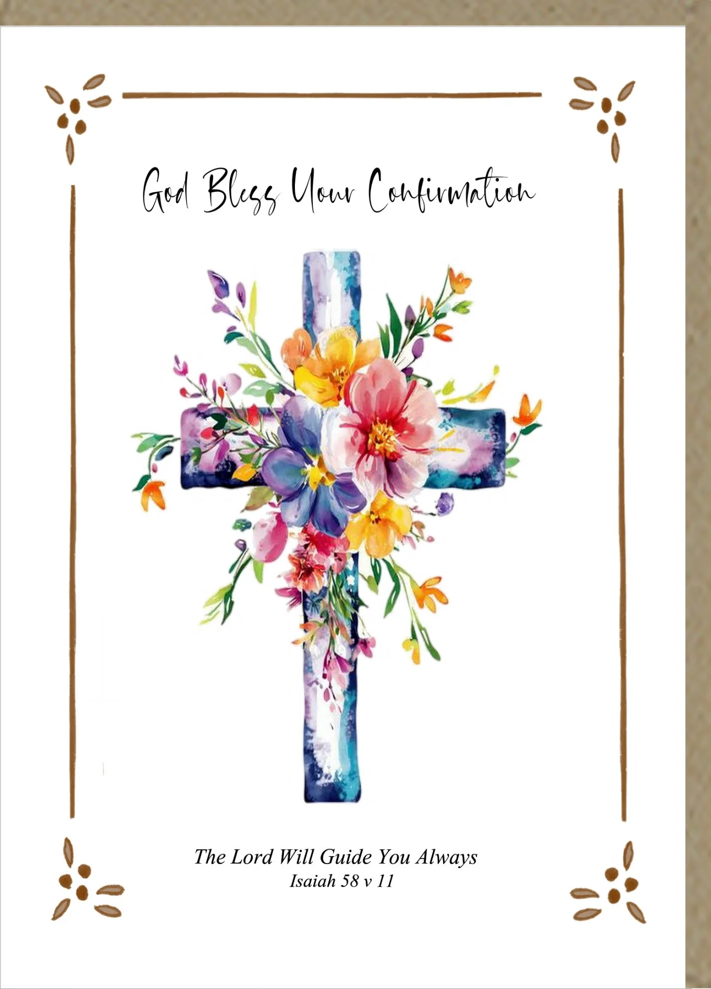 God Bless Your Confirmation Greetings Card