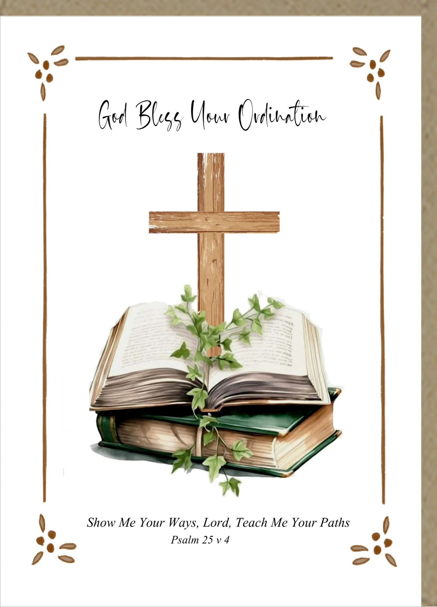 God Bless Your Ordination Greetings Card