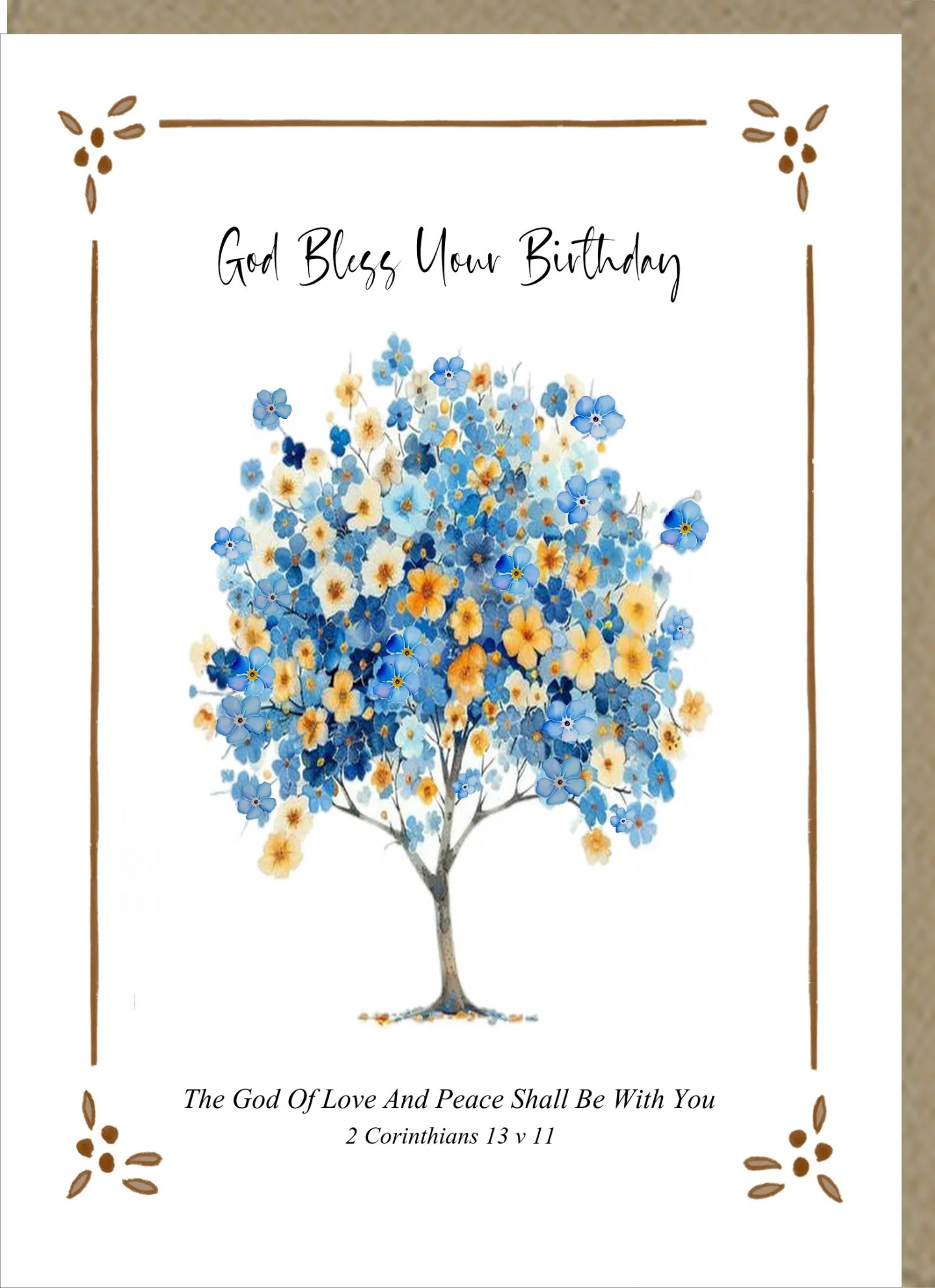 God Bless Your Birthday Greetings Card