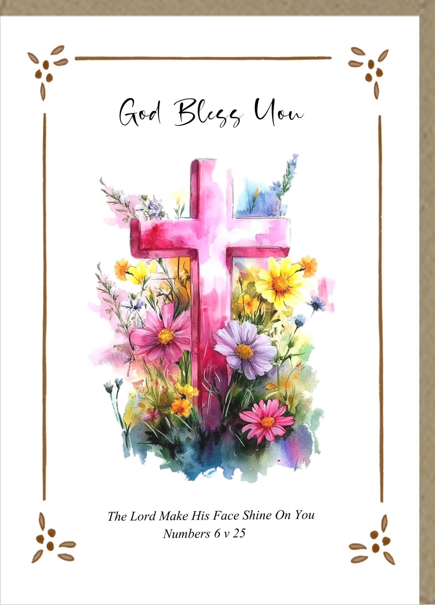 God Bless You Greetings Card