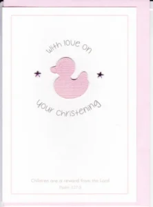 Greetings Cards - Pink Christening