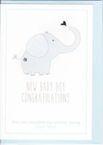 Three Dot Greetings Card Baby Boy