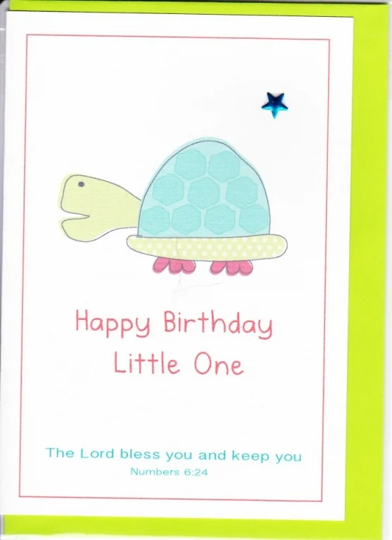 Three Dot Greetings Card Birthday Tortoise