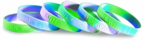 I Love Jesus Multi Coloured Silicone Bracelet