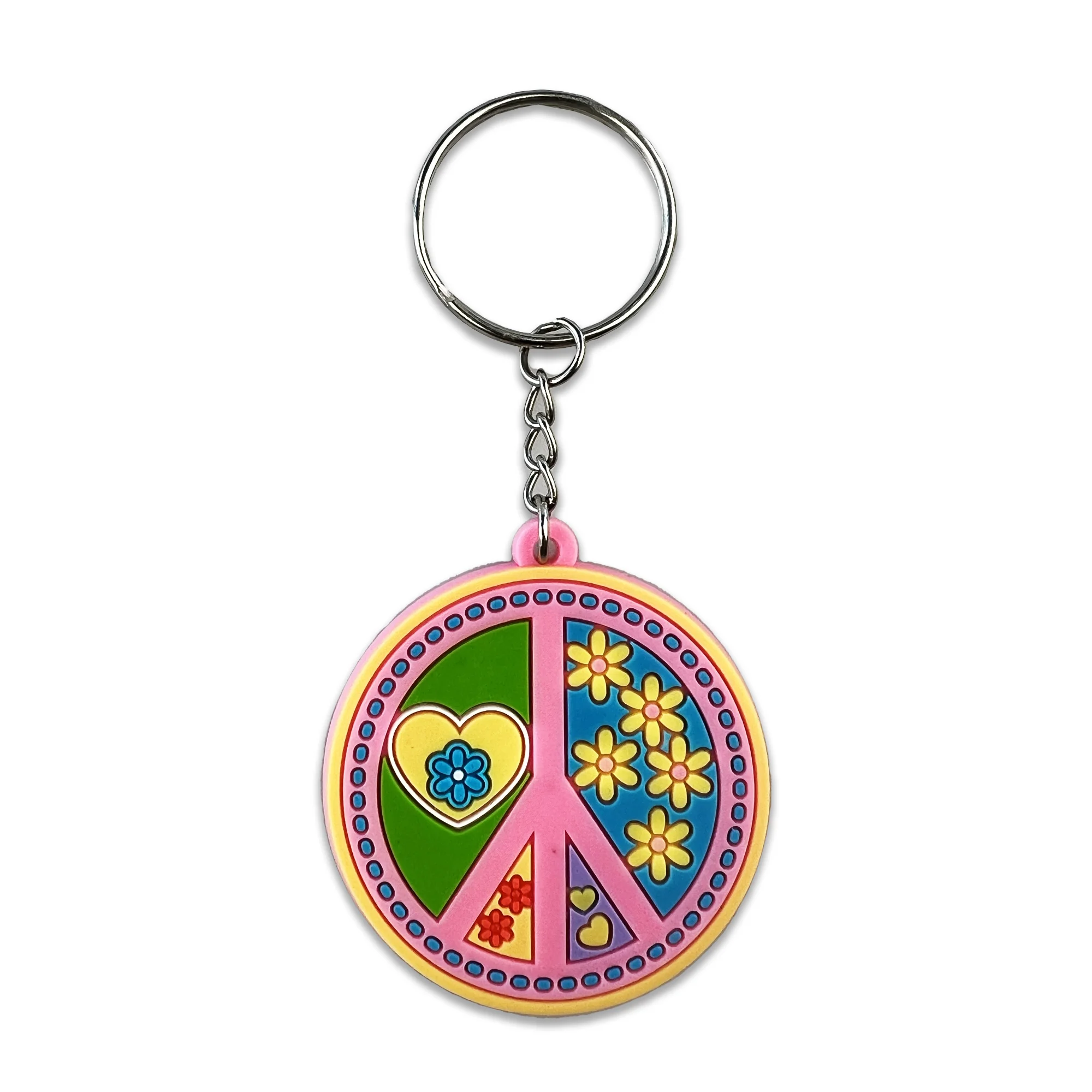 Peace Rubber Keyring (Pack of 2)