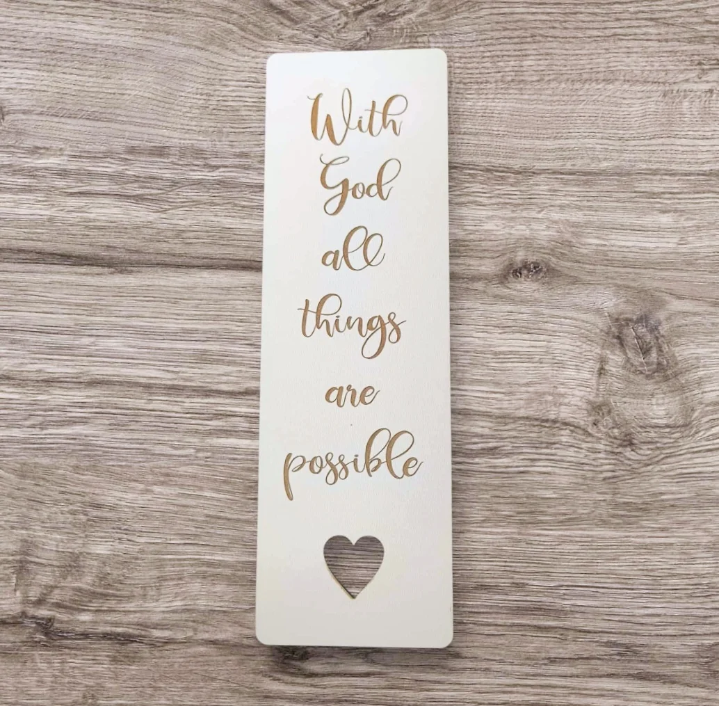 Bookmark With God all things are possible