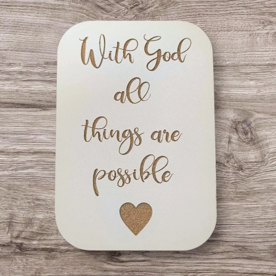 Fridge Magent With God all things are possible