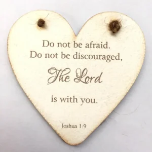 A decorative hanging plaque featuring the inspirational message Do Not Be Afraid, handcrafted by the Rock Foundation charity to support disadvantaged individuals.