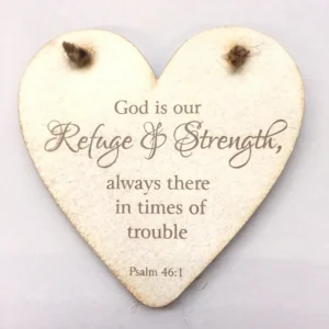 Rock Foundation Heart Plaque - God is our Refuge