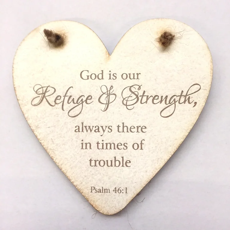Rock Foundation Heart Plaque - God is our Refuge