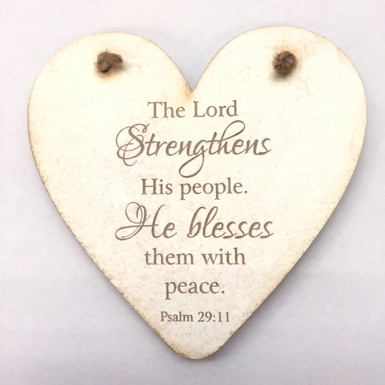 Rock Foundation Heart Plaque - The Lord Strengthens